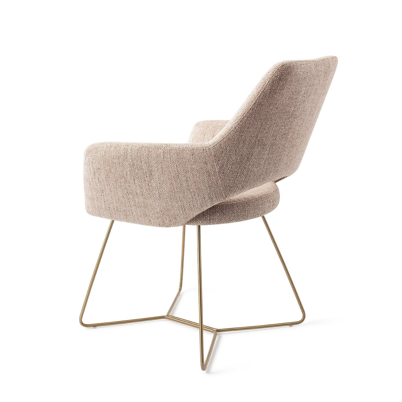 Yanai Dining Chair Biscuit Beach Beehive Gold