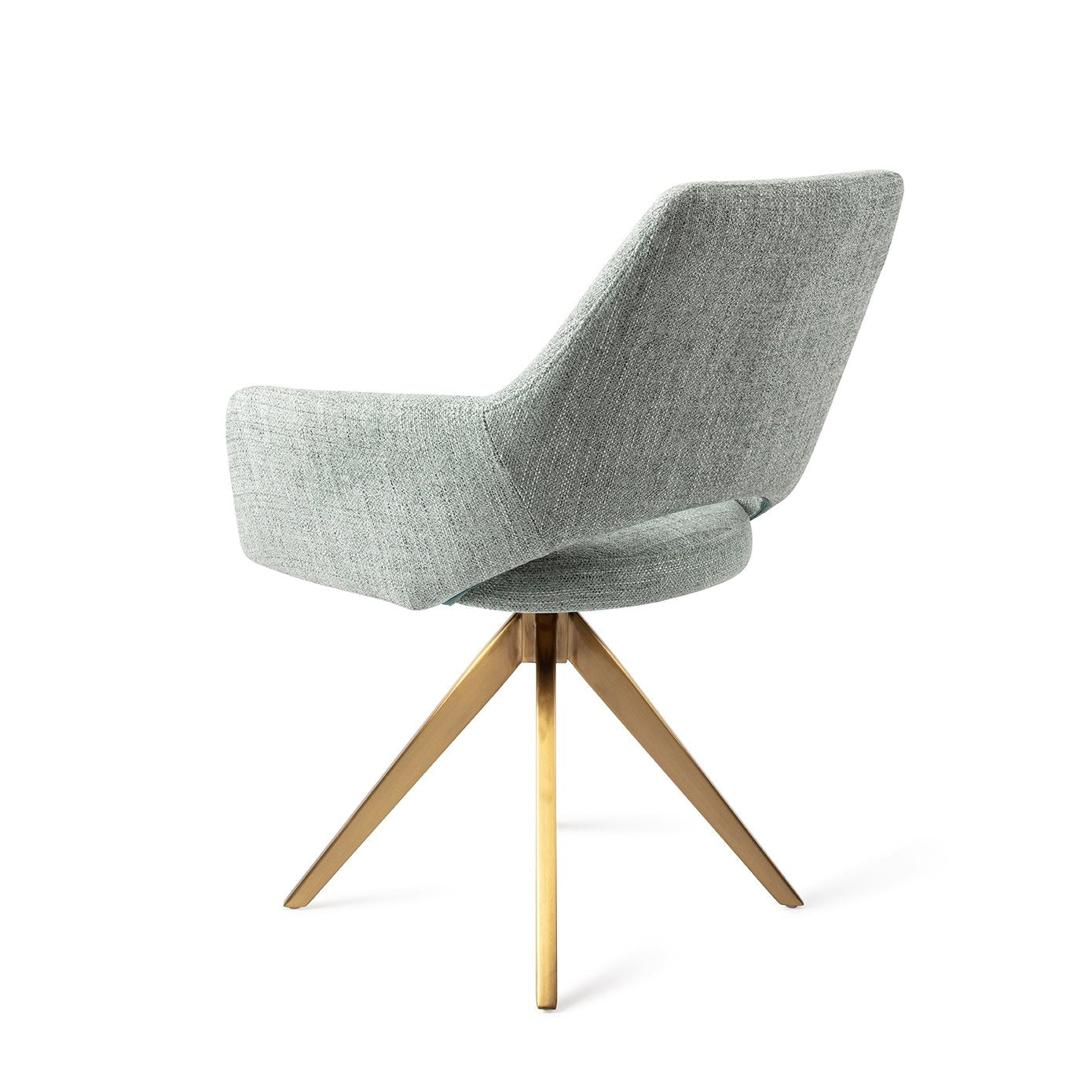 Yanai Dining Chair Soft Sage Turn Gold