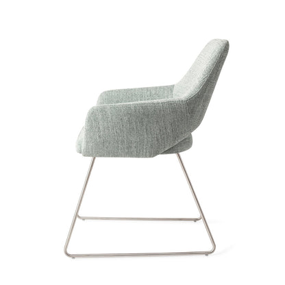 Yanai Dining Chair Soft Sage Slide Steel