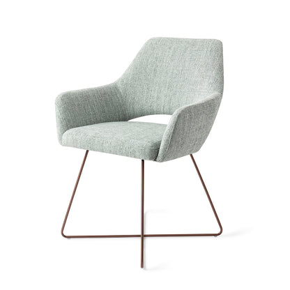 Yanai Dining Chair Soft Sage Cross Rose