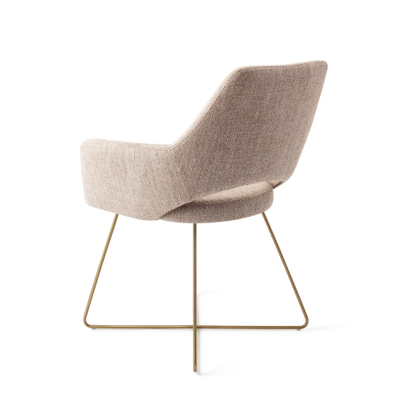 Yanai Dining Chair Biscuit Beach Cross Gold