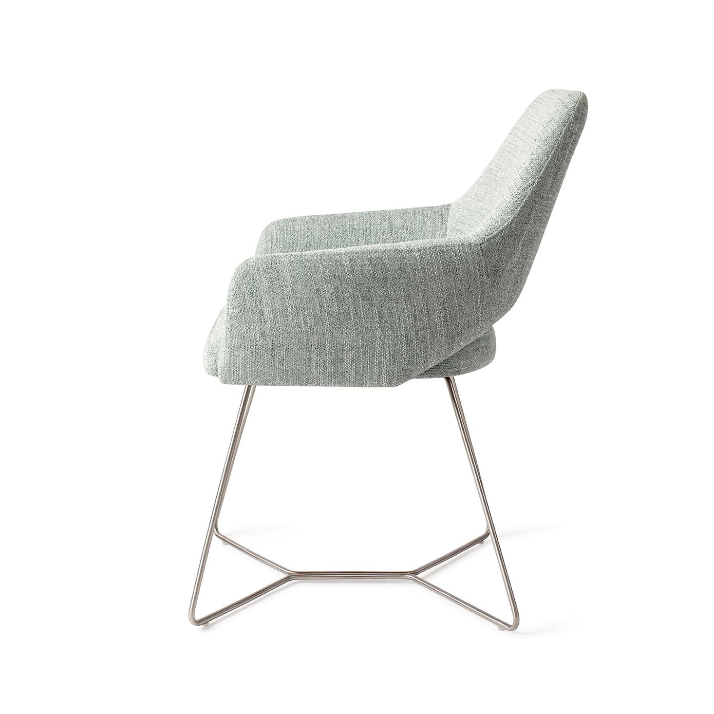 Yanai Dining Chair Soft Sage Beehive Steel