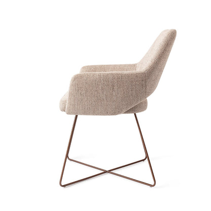 Yanai Dining Chair Biscuit Beach Cross Rose