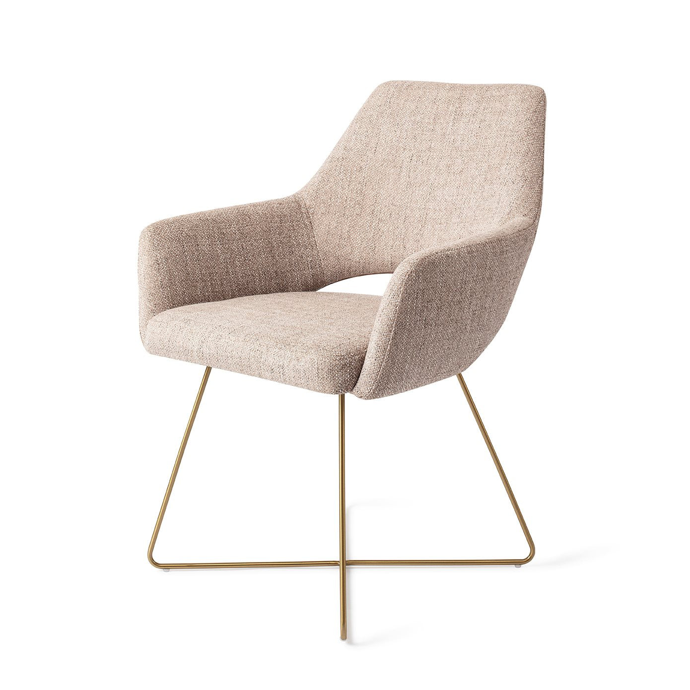 Yanai Dining Chair Biscuit Beach Cross Gold
