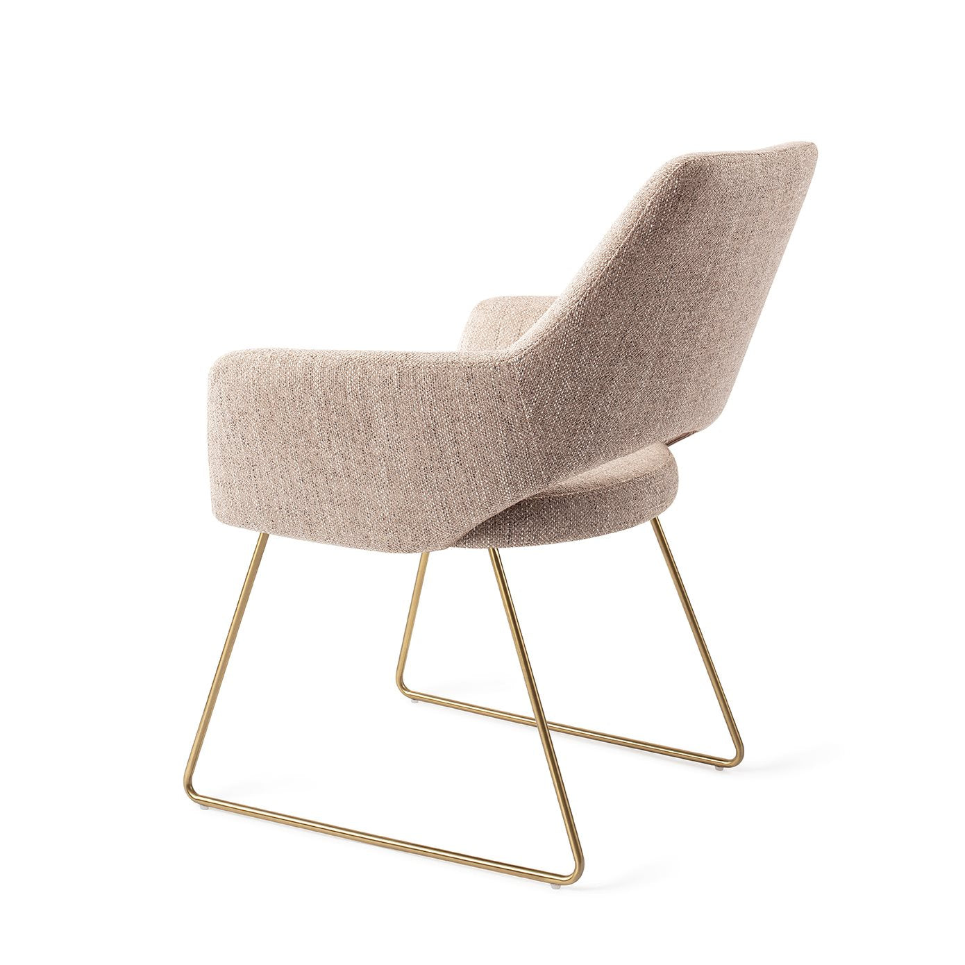 Yanai Dining Chair Biscuit Beach Slide Gold