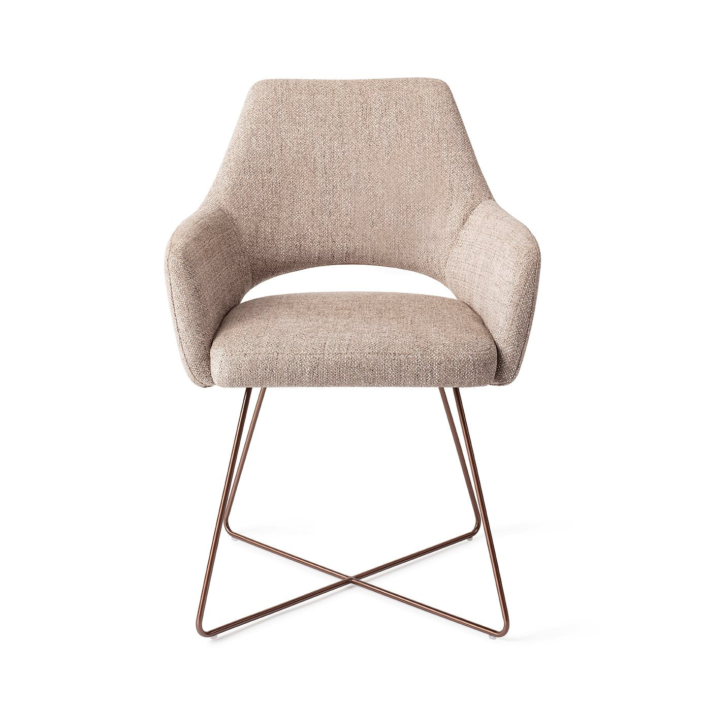 Yanai Dining Chair Biscuit Beach Cross Rose
