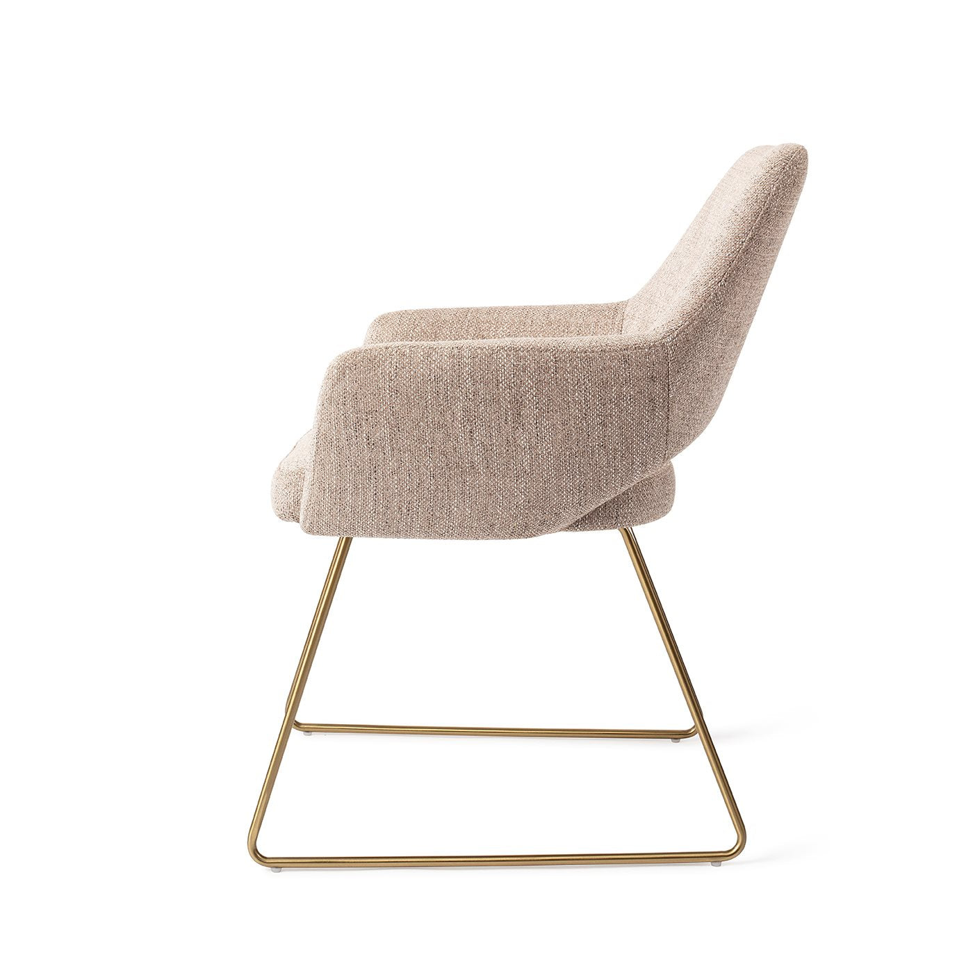 Yanai Dining Chair Biscuit Beach Slide Gold