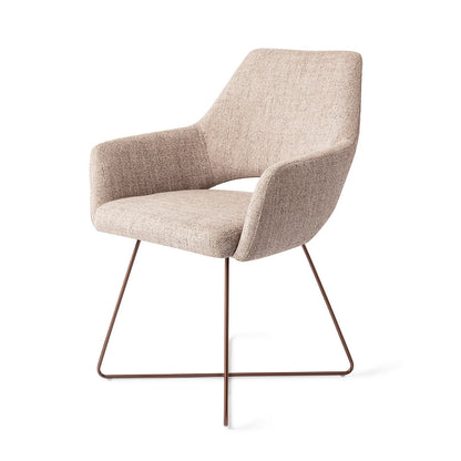 Yanai Dining Chair Biscuit Beach Cross Rose