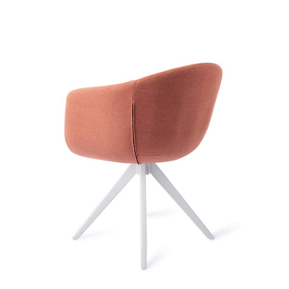 Yuni Dining Chair Coral Crush Turn White