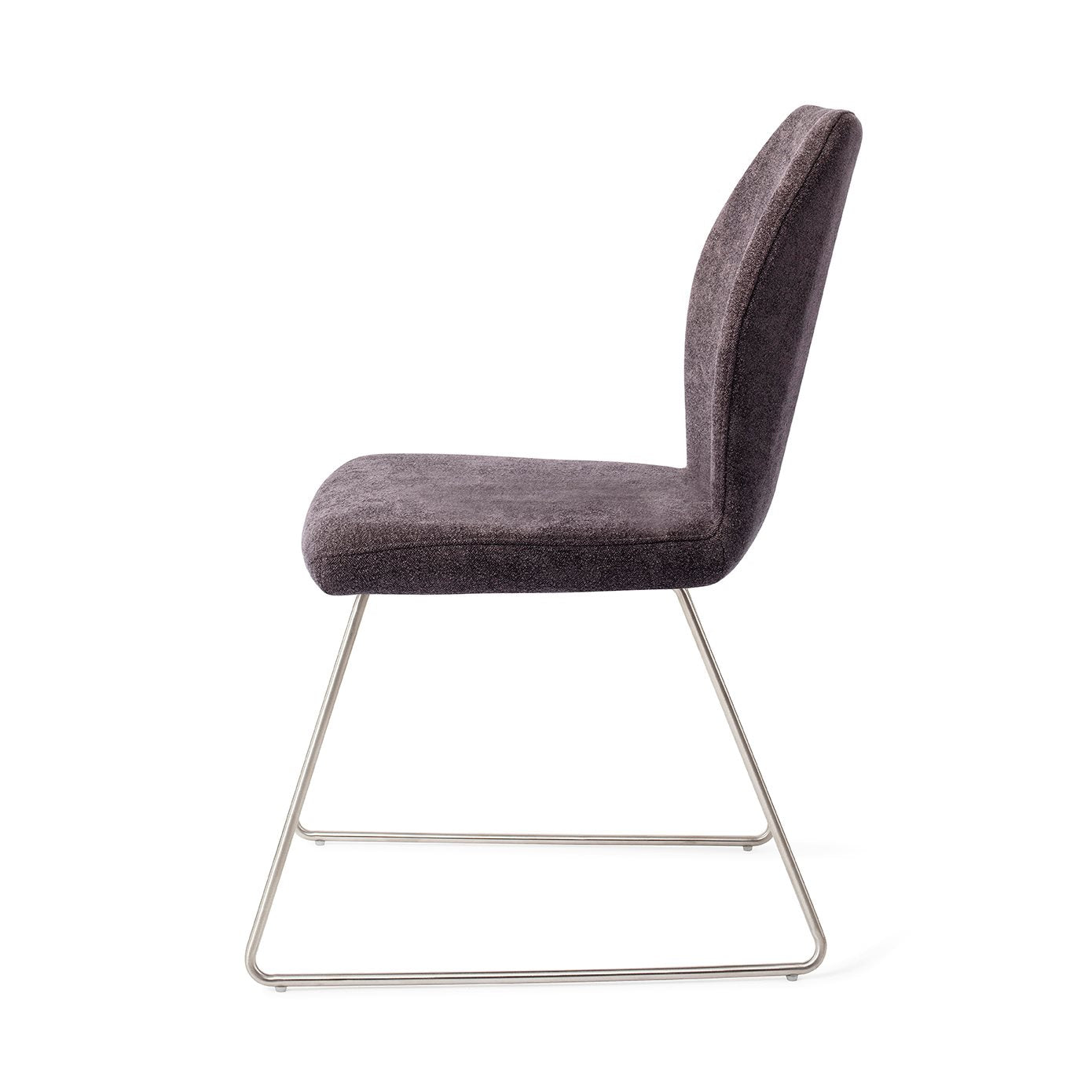 Ikata Dining Chair Almost Black Slide Steel