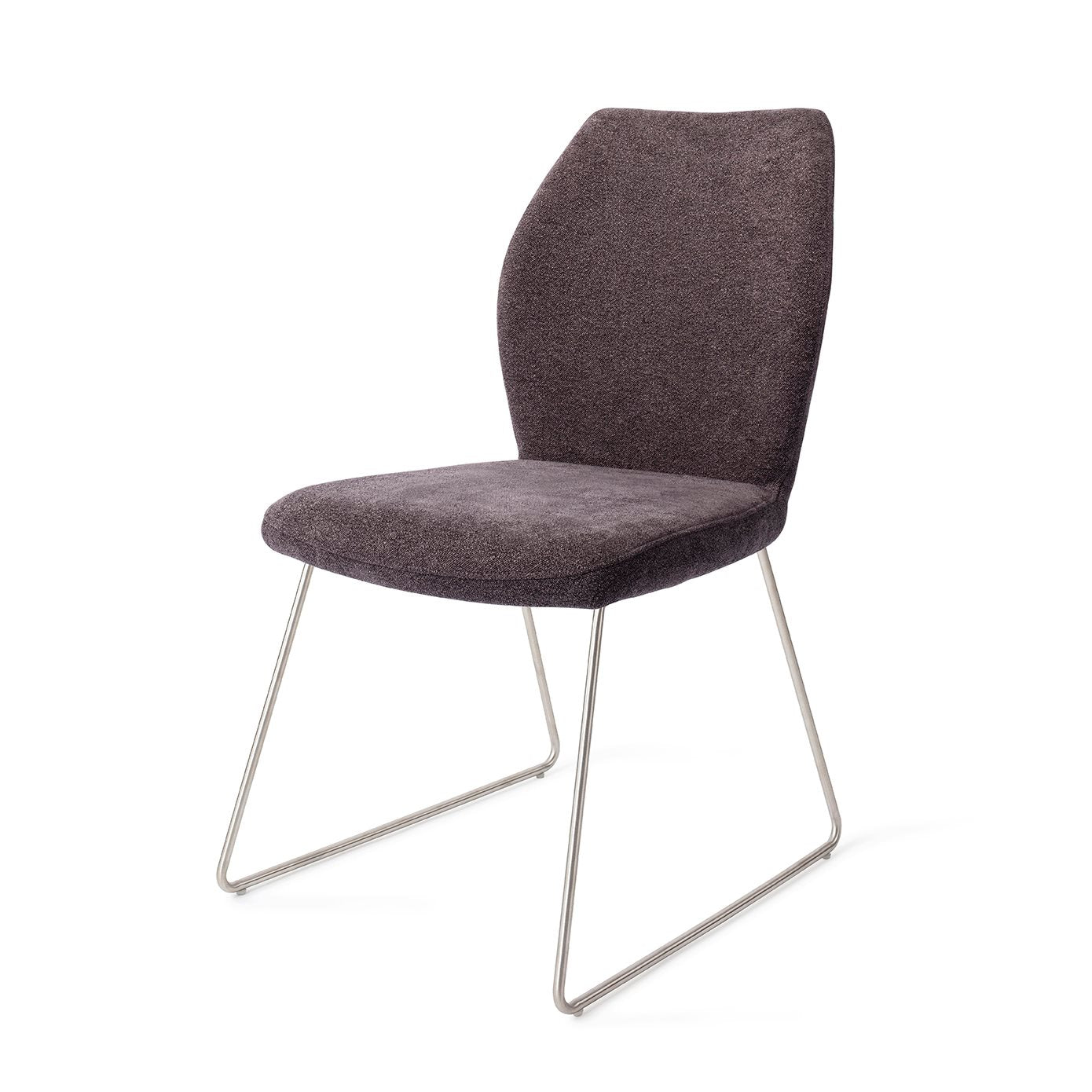 Ikata Dining Chair Almost Black Slide Steel