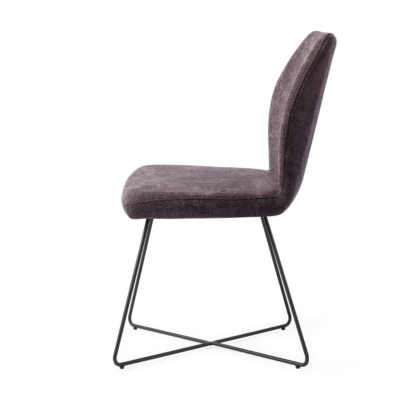 Ikata Dining Chair Almost Black Cross Black