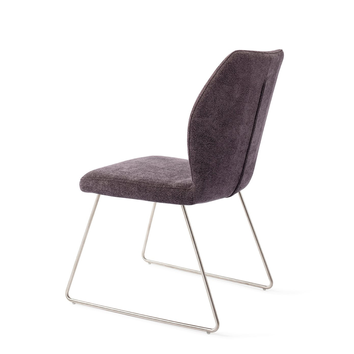 Ikata Dining Chair Almost Black Slide Steel