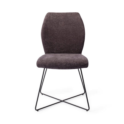 Ikata Dining Chair Almost Black Cross Black