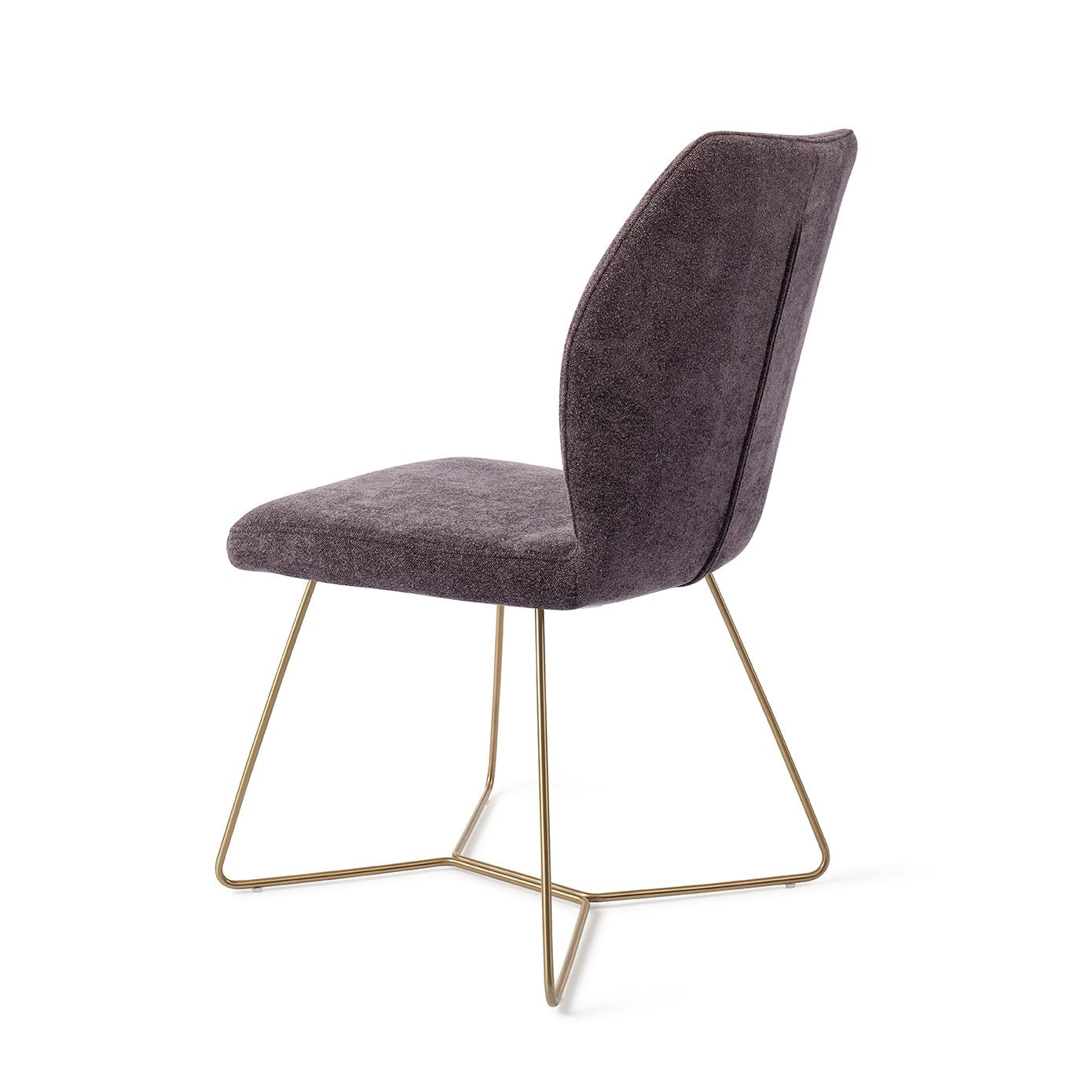 Ikata Dining Chair Almost Black Beehive Gold