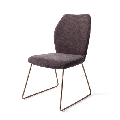 Ikata Dining Chair Almost Black Slide Rose