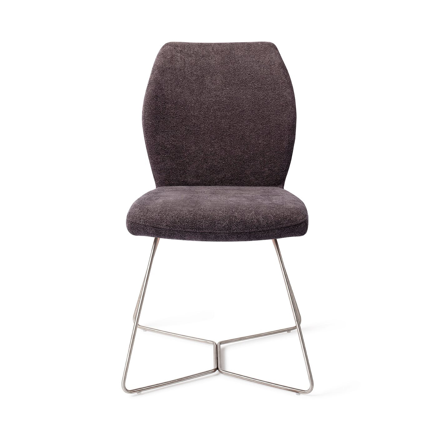 Ikata Dining Chair Almost Black Beehive Steel