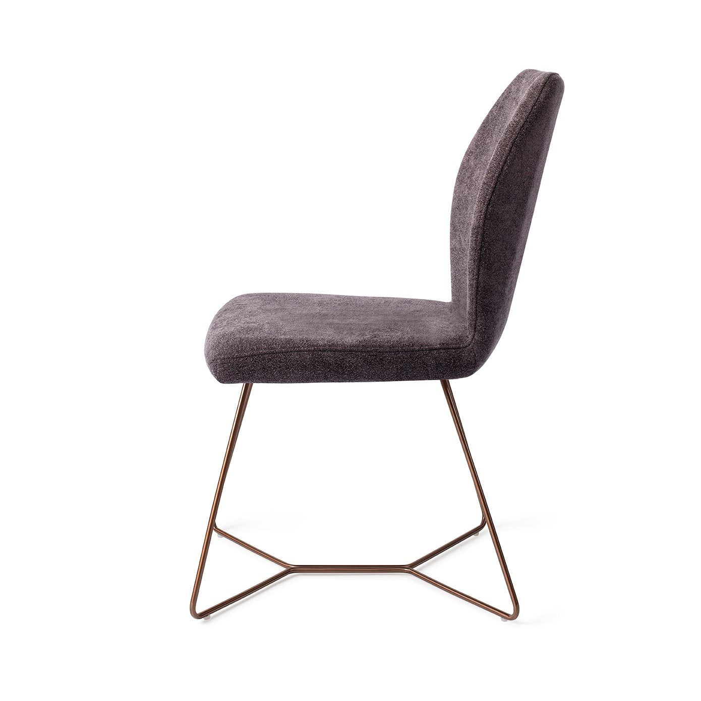 Ikata Dining Chair Almost Black Beehive Rose