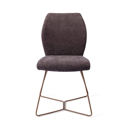 Ikata Dining Chair Almost Black Beehive Rose