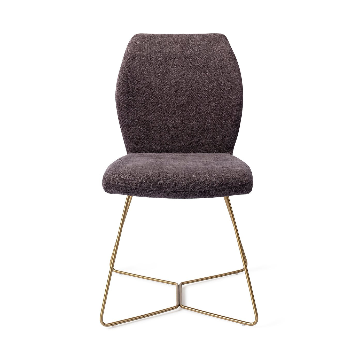 Ikata Dining Chair Almost Black Beehive Gold