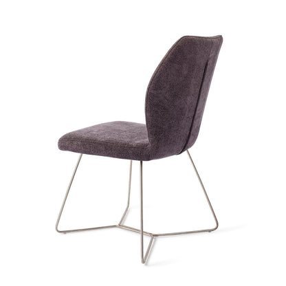 Ikata Dining Chair Almost Black Beehive Steel