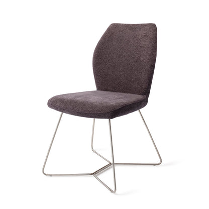 Ikata Dining Chair Almost Black Beehive Steel