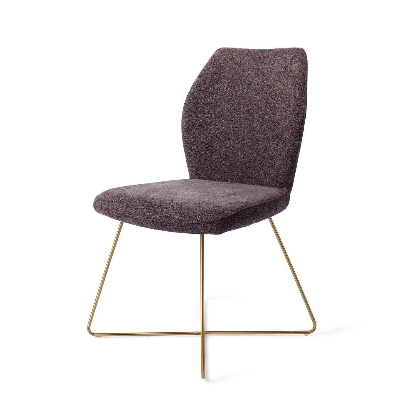 Ikata Dining Chair Almost Black Cross Gold