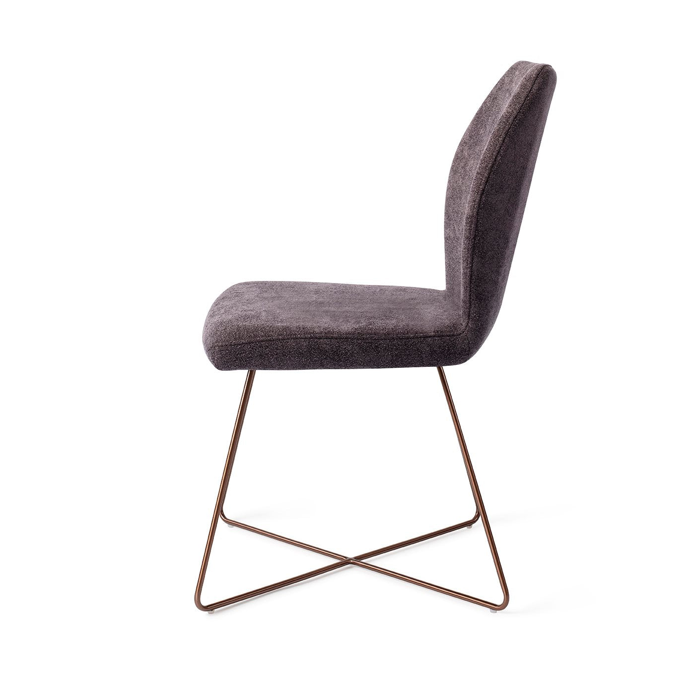 Ikata Dining Chair Almost Black Cross Rose