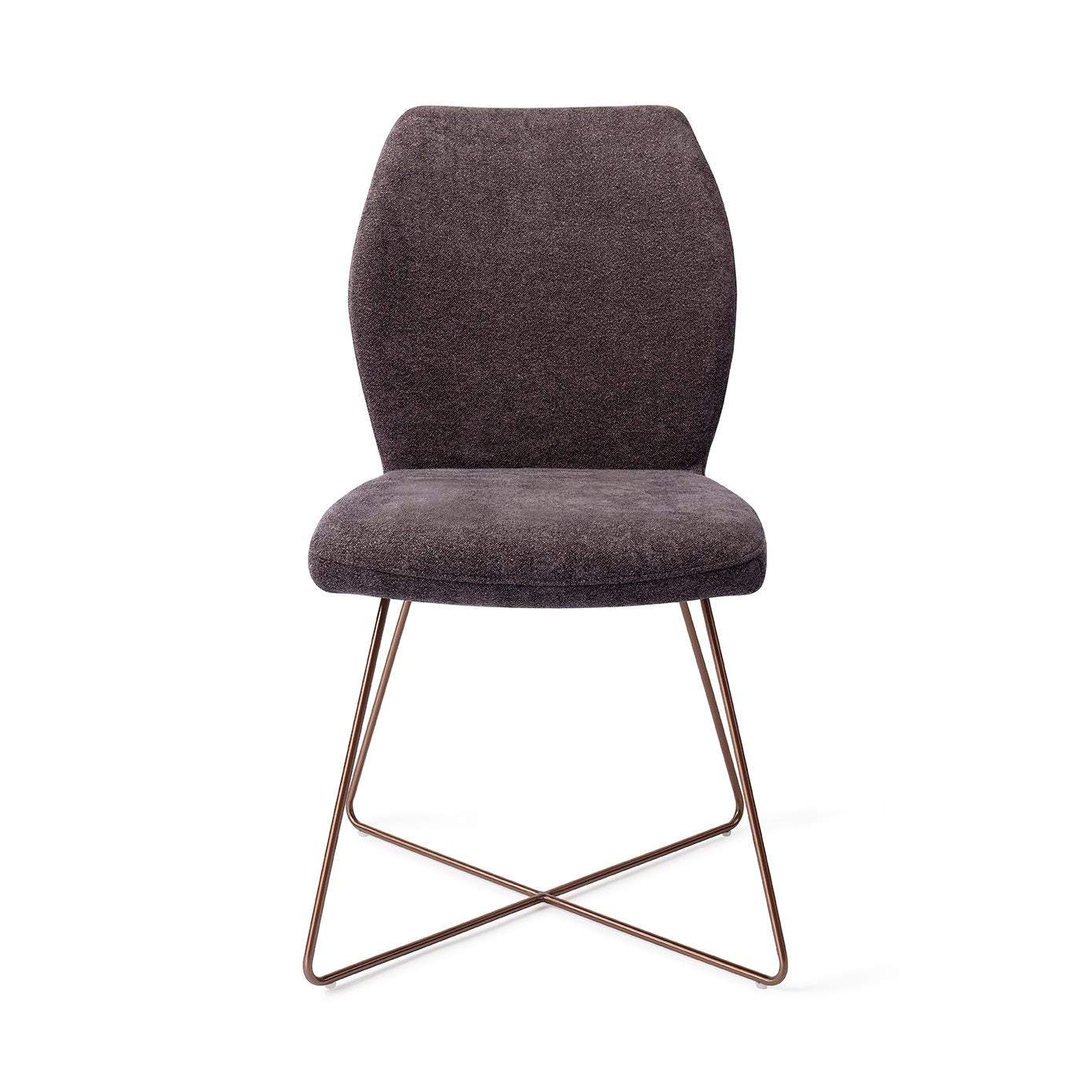 Ikata Dining Chair Almost Black Cross Rose