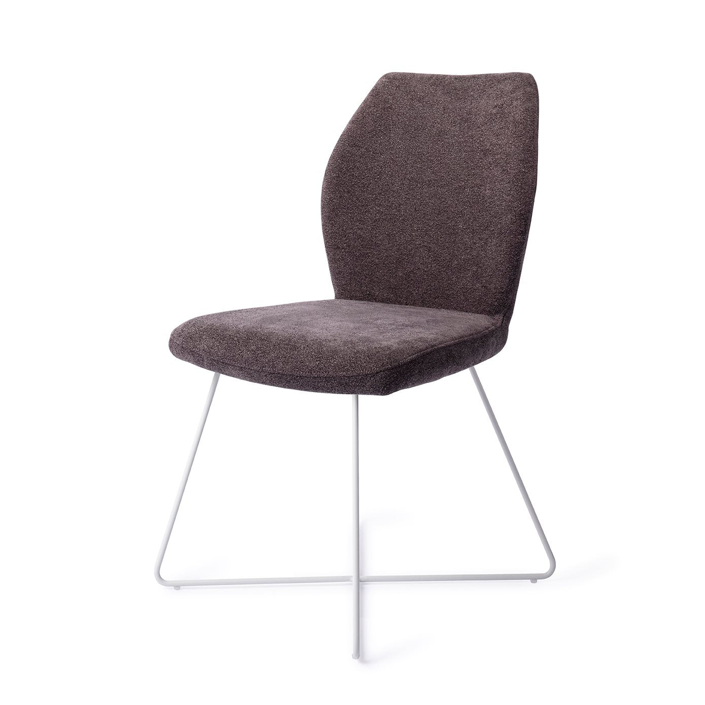 Ikata Dining Chair Almost Black Cross White