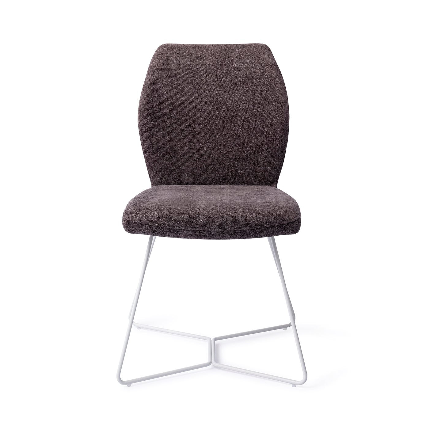 Ikata Dining Chair Almost Black Beehive White