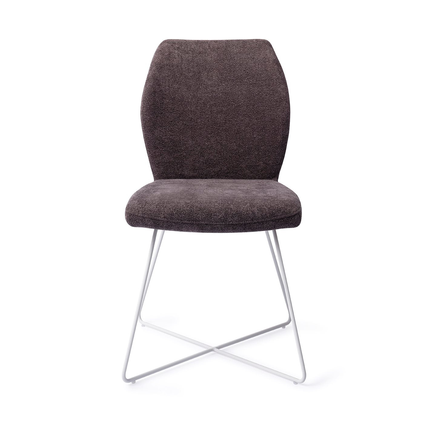Ikata Dining Chair Almost Black Cross White