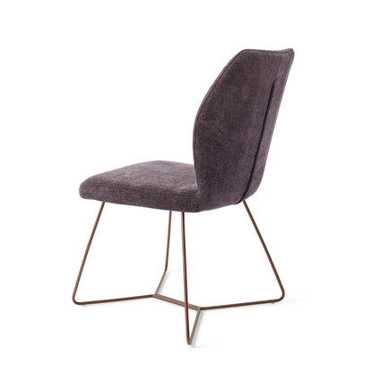 Ikata Dining Chair Almost Black Beehive Rose