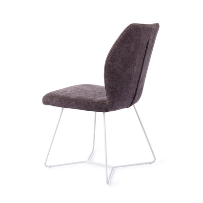 Ikata Dining Chair Almost Black Beehive White