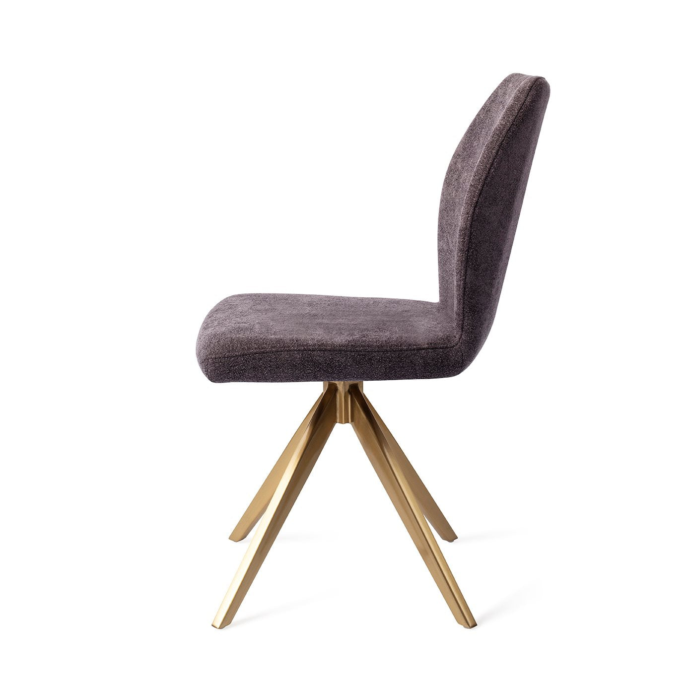 Ikata Dining Chair Almost Black Turn Gold