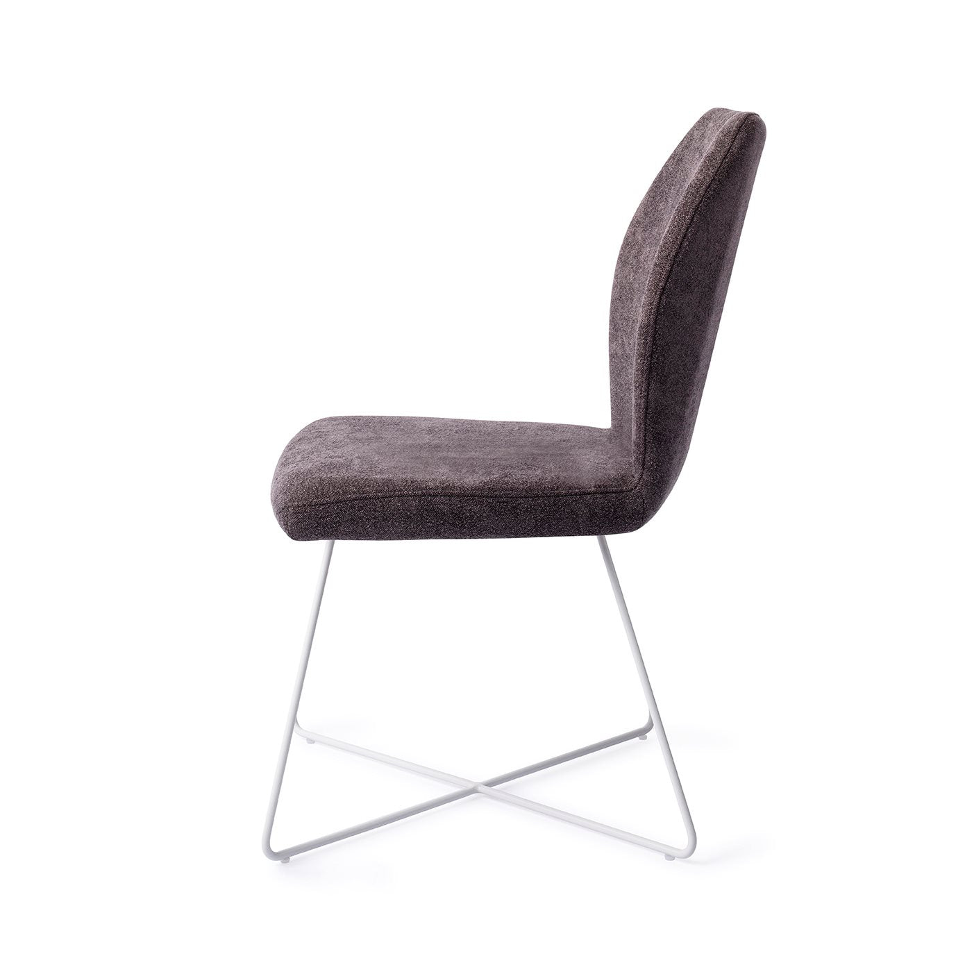 Ikata Dining Chair Almost Black Cross White