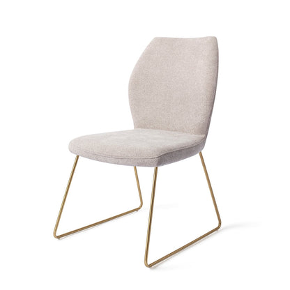 Ikata Dining Chair Pretty Plaster Slide Gold