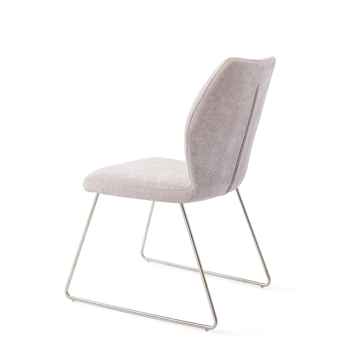 Ikata Dining Chair Pretty Plaster Slide Steel