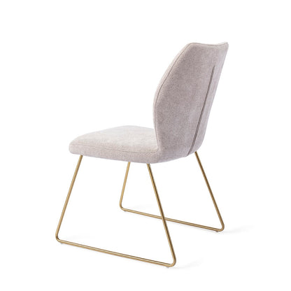 Ikata Dining Chair Pretty Plaster Slide Gold