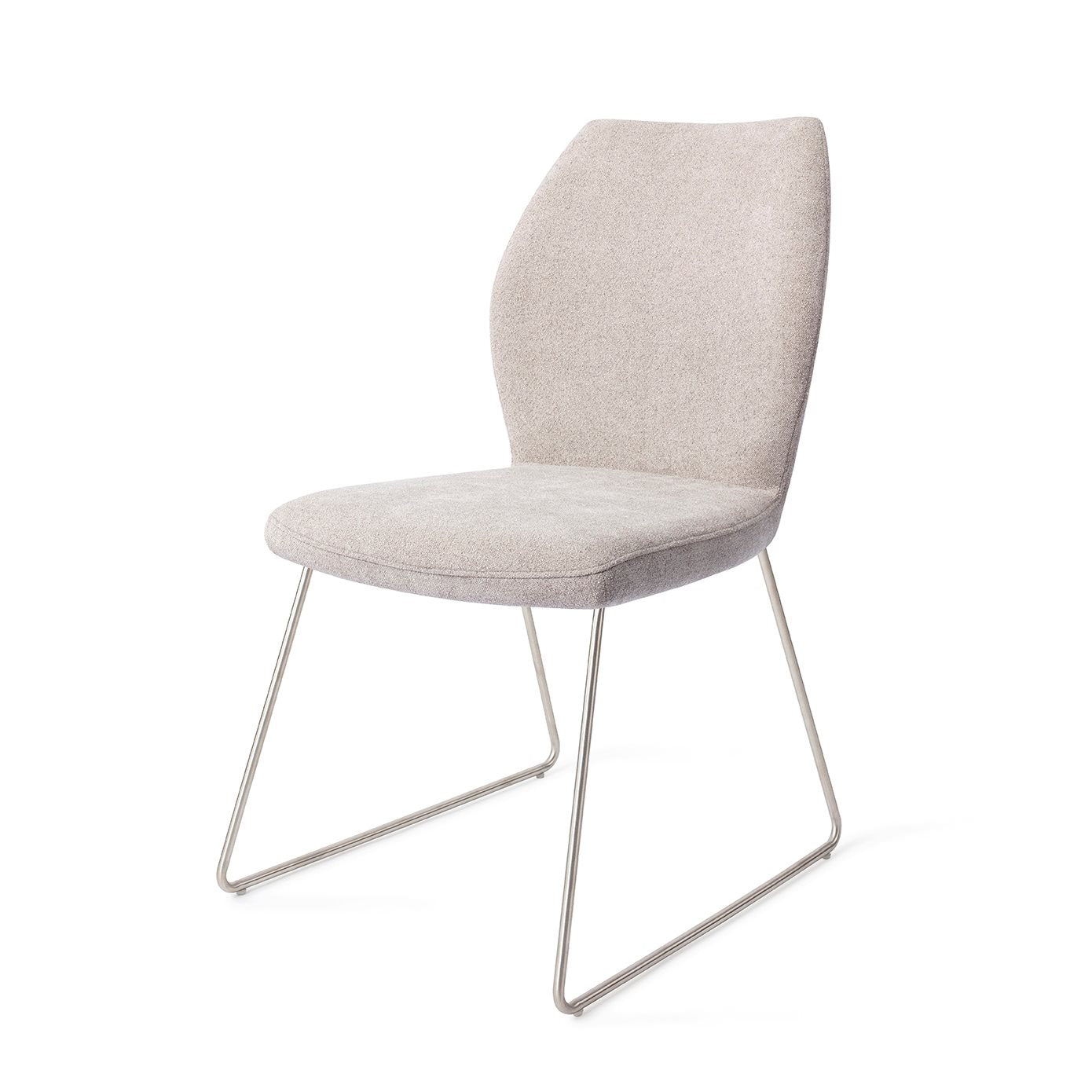 Ikata Dining Chair Pretty Plaster Slide Steel