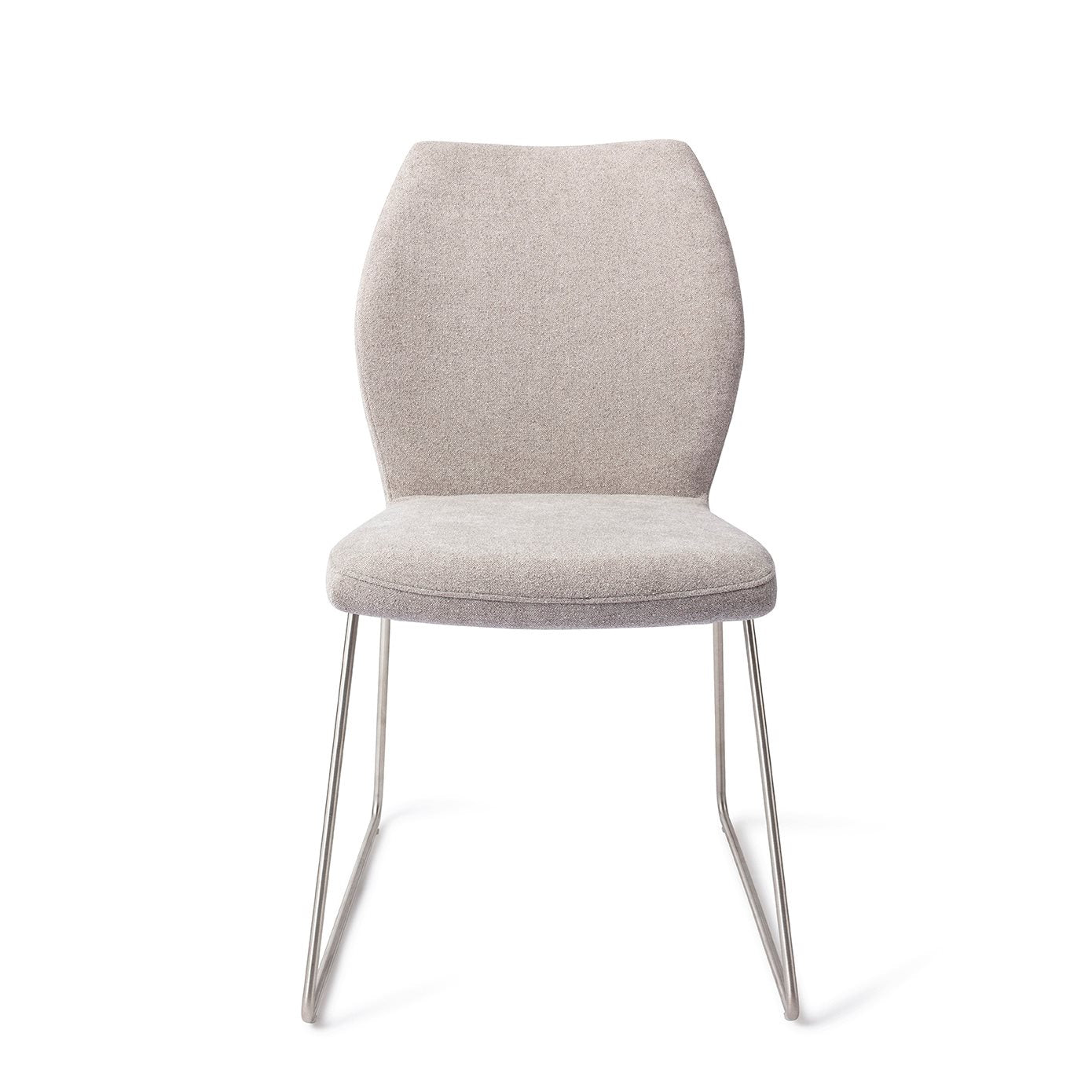 Ikata Dining Chair Pretty Plaster Slide Steel