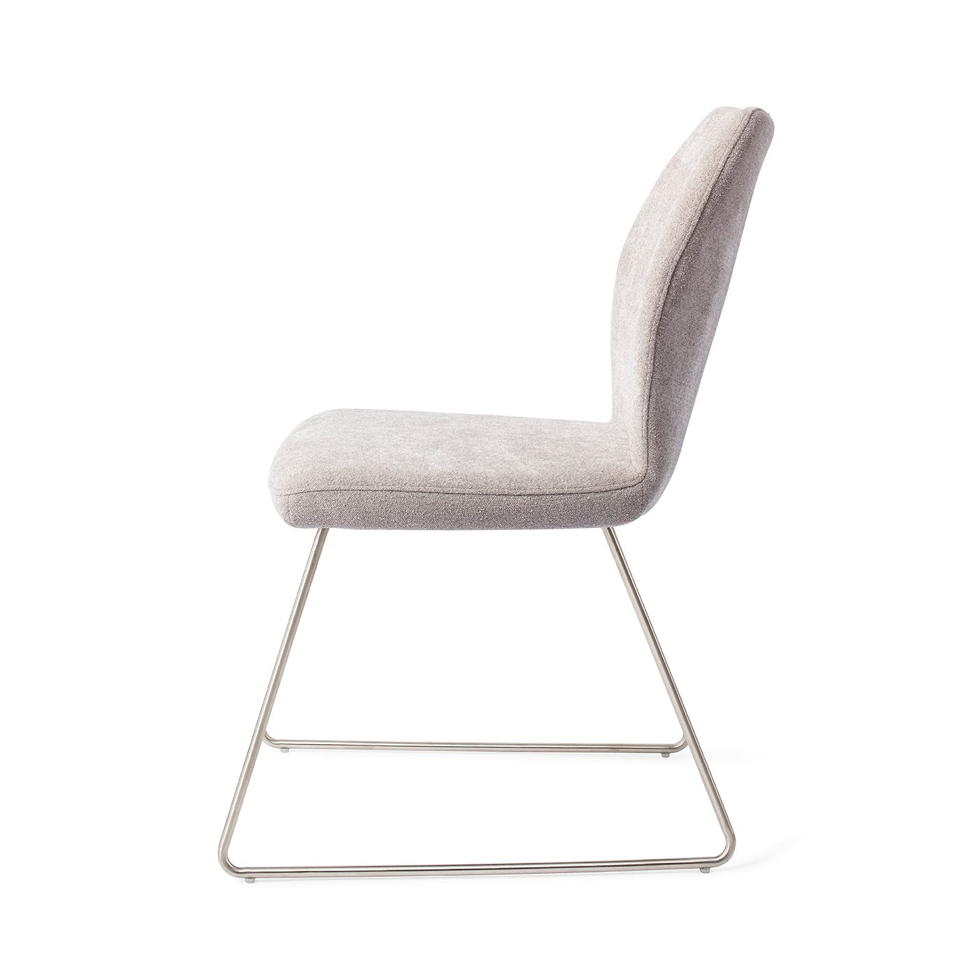 Ikata Dining Chair Pretty Plaster Slide Steel