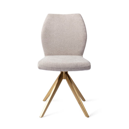 Ikata Dining Chair Pretty Plaster Turn Gold