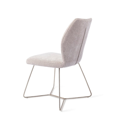 Ikata Dining Chair Pretty Plaster Beehive Steel