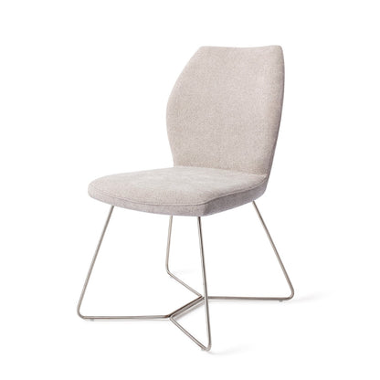 Ikata Dining Chair Pretty Plaster Beehive Steel