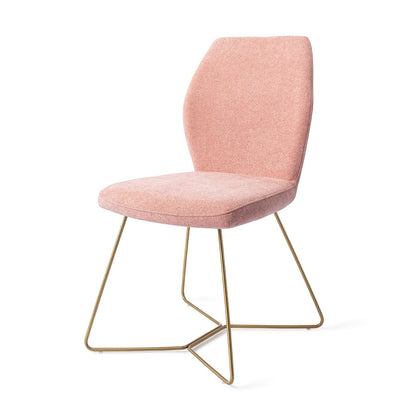 Ikata Dining Chair Anemone Beehive Gold