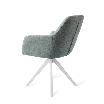 Noto Dining Chair Real Teal Turn White