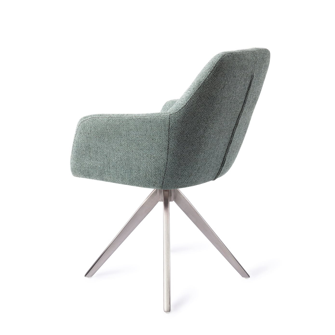 Noto Dining Chair Real Teal Turn Steel