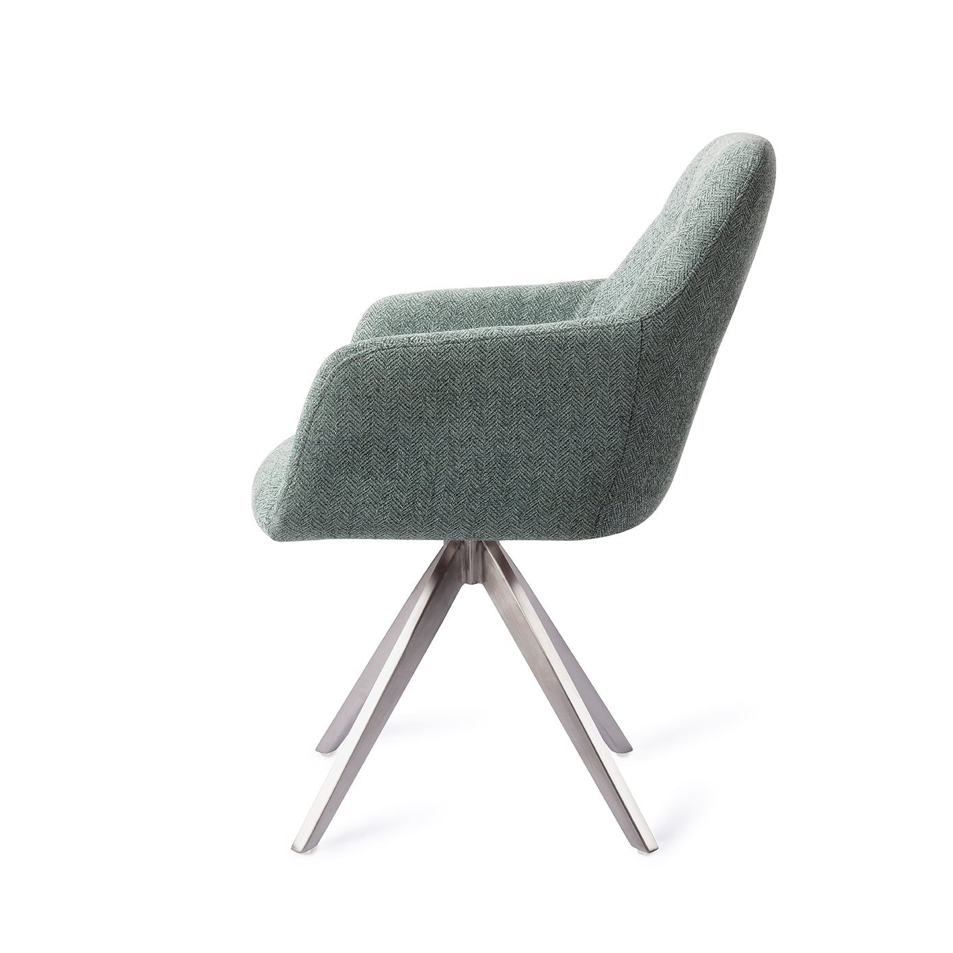Noto Dining Chair Real Teal Turn Steel