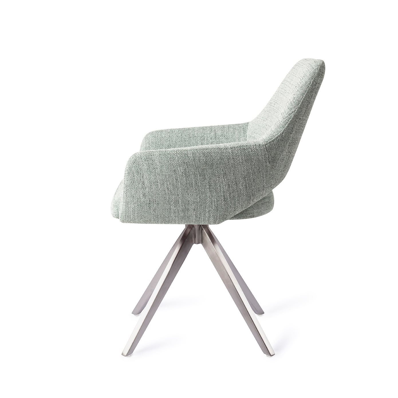 Yanai Dining Chair Soft Sage Turn Steel